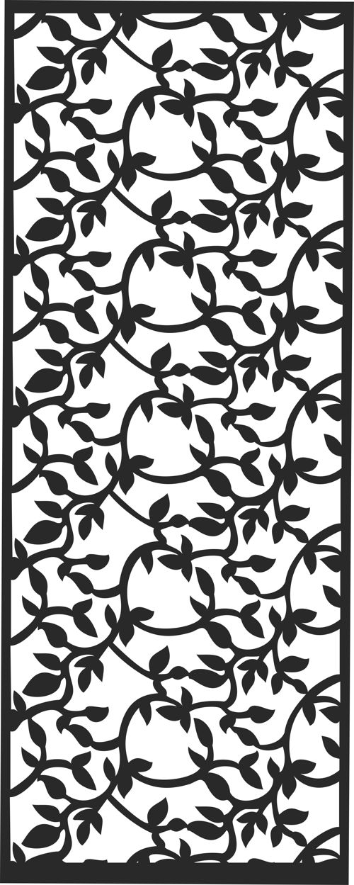 طرح modern-privacy-partition-indoor-panels-room-divider-floral-lattice-stencil-seamless