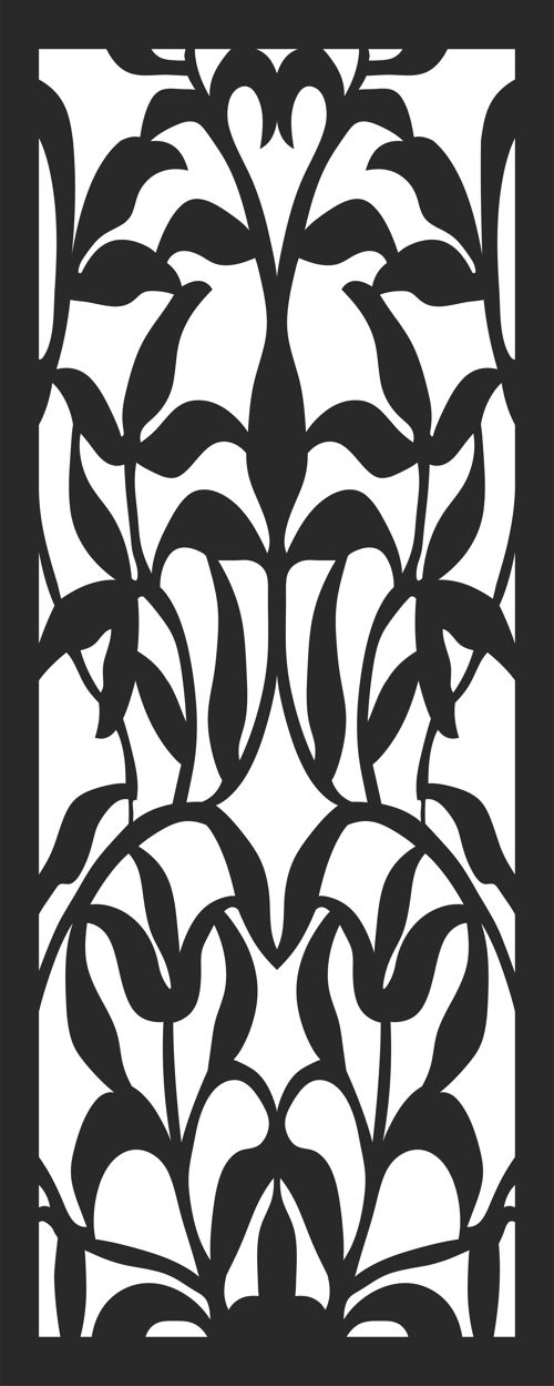 طرح modern-privacy-partition-indoor-panels-room-divider-floral-lattice-stencil-seamless-pattern