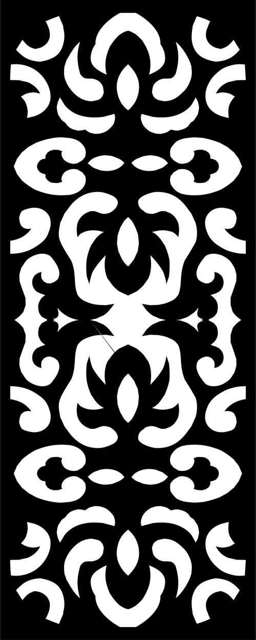 طرح modern-privacy-partition-panel-room-divider-floral-lattice-stencil-pattern-for-laser-cut-ve