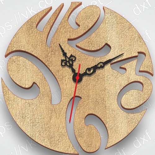 طرح قالب ساعت دیواری مدرن برای برش لیزری - modern wall clock template for laser cut ve - برای دستگاه CNC چوب و لیزر (سی ان سی)
