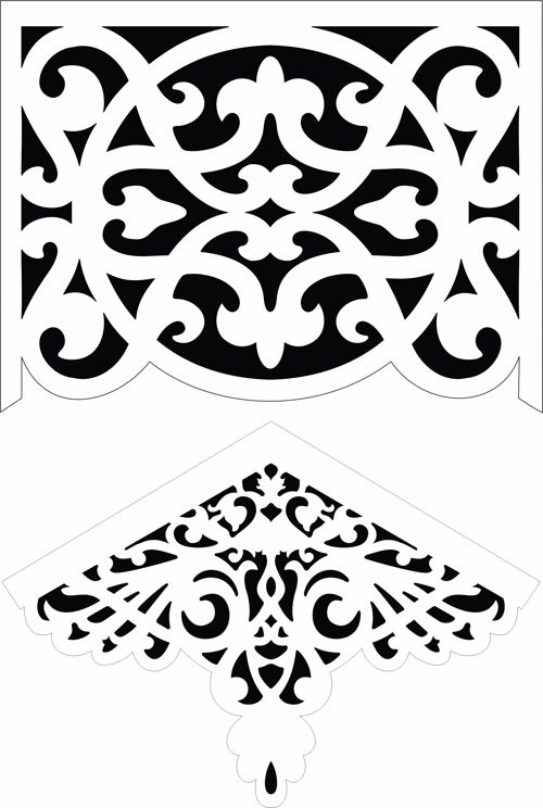 طرح الگوی جداکننده صفحه درز پنجره مدرن برای برش لیزری - modern window seamless separator screen pattern for laser cut ve - برای دستگاه CNC چوب و لیزر (سی ان سی)