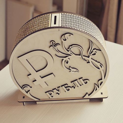 طرح جعبه پول برای برش لیزری - money box for laser cut ve - برای دستگاه CNC چوب و لیزر (سی ان سی)