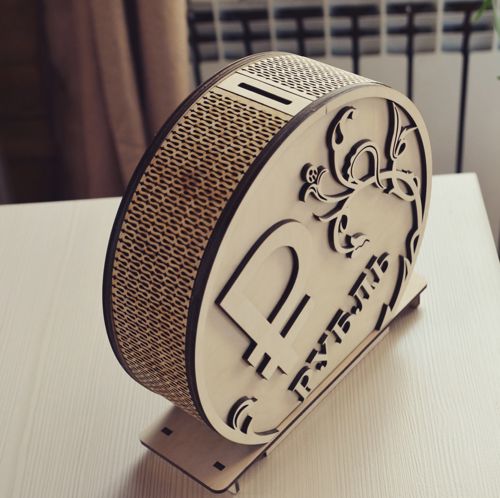 طرح صندوق پول - money box - برای دستگاه CNC چوب و لیزر (سی ان سی)