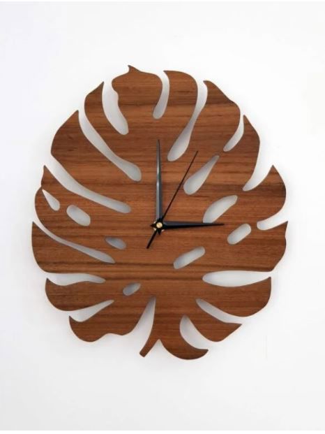 طرح monstera-clock-wall-clock