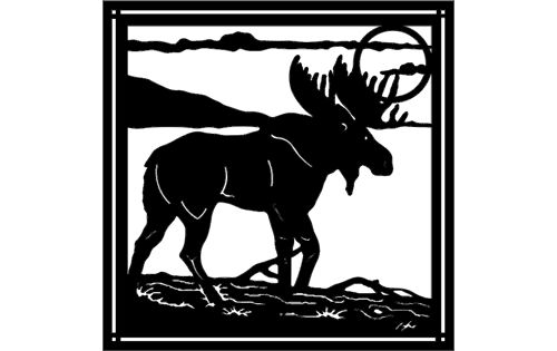 طرح گوزن شمالی - moose 5 - برای دستگاه CNC چوب و لیزر (سی ان سی)