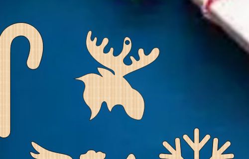 طرح سر گوزن شمالی تزئینی ناتمام صنایع دستی چوبی دکوراسیون تعطیلات برش لیزری - moose head ornament unfinished craft wood holiday decor laser cut ve - برای دستگاه CNC چوب و لیزر (سی ان سی)