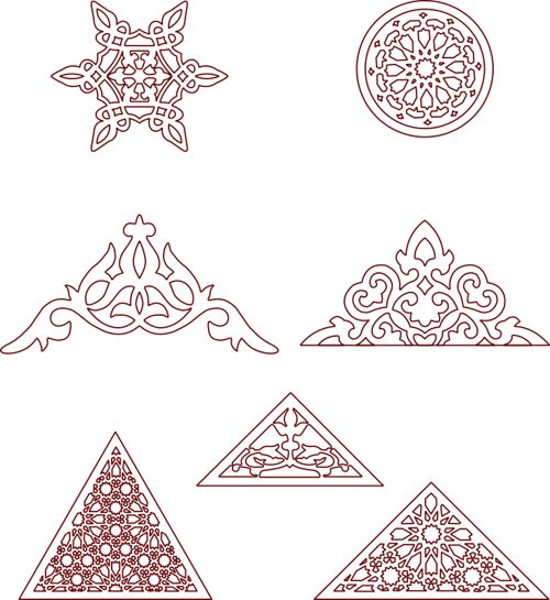 طرح الگوی مراکشی شرقی سنتی سبک - moroccan pattern eastern traditional style - برای دستگاه CNC چوب و لیزر (سی ان سی)