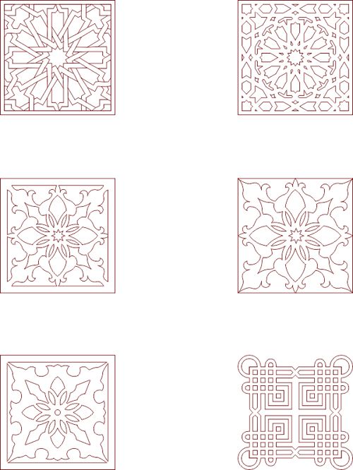 طرح الگوی مراکشی - moroccan pattern - برای دستگاه CNC چوب و لیزر (سی ان سی)