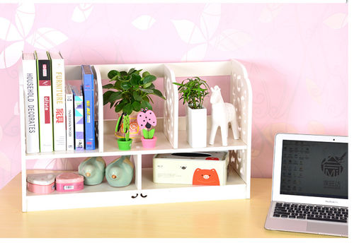 طرح قفسه کتابخانه چندمنظوره رومیزی کتاب - multifunction desktop storage rack bookcase - برای دستگاه CNC چوب و لیزر (سی ان سی)