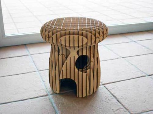 طرح چهارپایه قارچی شکل مخصوص برش لیزری - mushroom stool for laser cut ve - برای دستگاه CNC چوب و لیزر (سی ان سی)