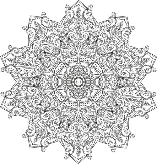 طرح ماندالای مرموز تزئینات - myst mandala ornament ve - برای دستگاه CNC چوب و لیزر (سی ان سی)