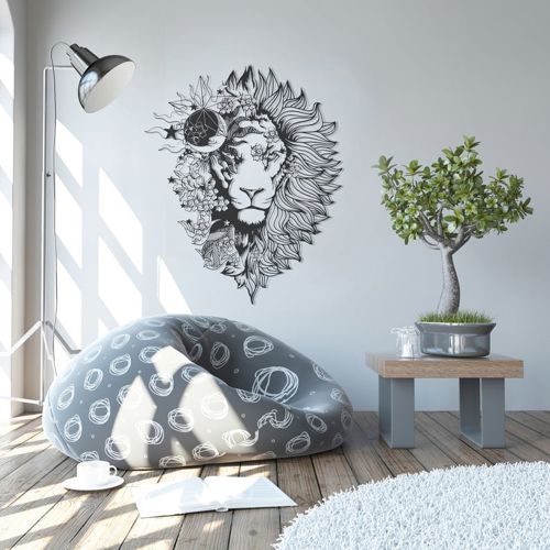 طرح myth-lion-housewarming-gift-exclusive-home-decor-metal-art-for-laser-cut-ve