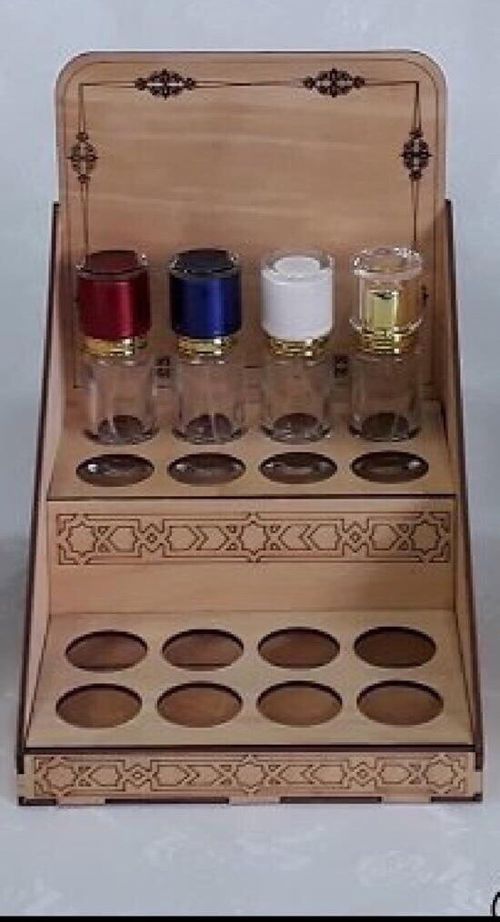 طرح سازمان‌دهنده لاک برای برش لیزری - nailpolish organizer for laser cut ve - برای دستگاه CNC چوب و لیزر (سی ان سی)