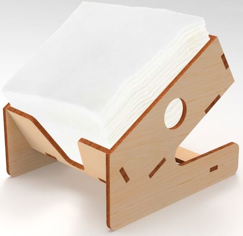 طرح جا دستمال دستمال استند دستمال جای دستمال برش لیزری - napkin holder tissue paper stand napkin holder laser cutting - برای دستگاه CNC چوب و لیزر (سی ان سی)