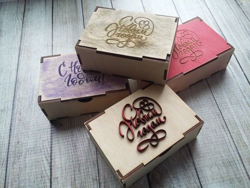 طرح جعبه سال نو برای برش لیزری - new year box for laser cut ve - برای دستگاه CNC چوب و لیزر (سی ان سی)