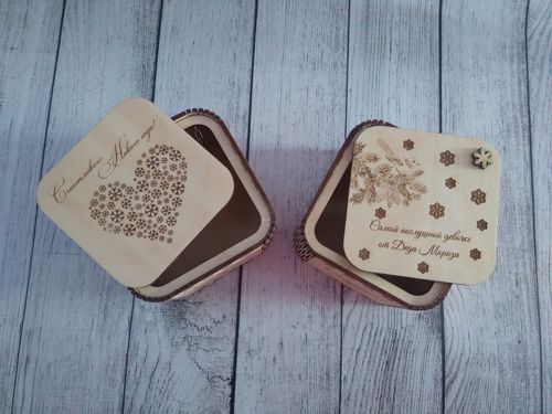طرح قالب جعبه هدیه سال نو برای برش لیزری - new year gift box template for laser cut ve - برای دستگاه CNC چوب و لیزر (سی ان سی)
