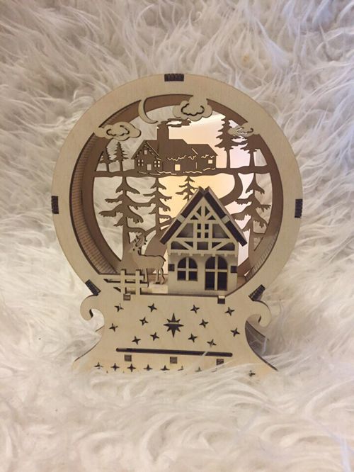 طرح چراغ سال نو برای برش لیزری - new year lamp for laser cut ve - برای دستگاه CNC چوب و لیزر (سی ان سی)
