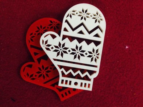 طرح دستکش های سال نو برای برش لیزری - new years layouts mittens for laser cut ve - برای دستگاه CNC چوب و لیزر (سی ان سی)
