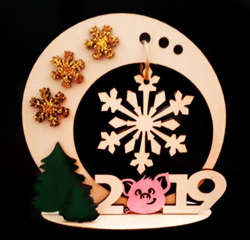 طرح سوغاتی‌های چوبی سال نو برای برش لیزری روکش - new year wooden souvenirs for laser cut ve - برای دستگاه CNC چوب و لیزر (سی ان سی)