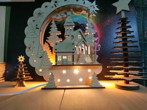 طرح چراغ خواب تزئینی لامپ - night light decorative lamp ve - برای دستگاه CNC چوب و لیزر (سی ان سی)