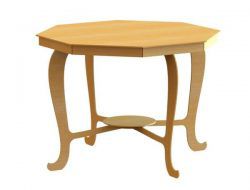 طرح میز چوبی هشت ضلعی برای برش لیزر cnc - octagonal wooden table for laser cut cnc - برای دستگاه CNC چوب و لیزر (سی ان سی)