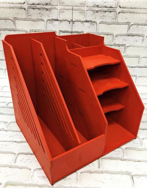 طرح میز اداری سازماندهنده نگهدارنده سند - office desk organizer document holder ve - برای دستگاه CNC چوب و لیزر (سی ان سی)