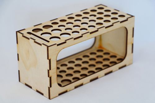 طرح میز اداری خودکار خط‌کش جا مداد میلی‌متری - office desk pen ruler pencil holder 3mm - برای دستگاه CNC چوب و لیزر (سی ان سی)
