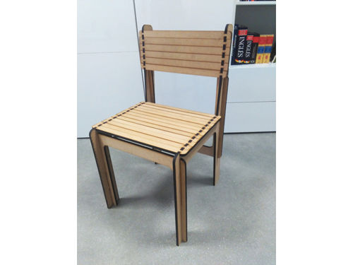 طرح صندلی برش لیزری متن‌باز هزینه - opensource laser cut chair - برای دستگاه CNC چوب و لیزر (سی ان سی)