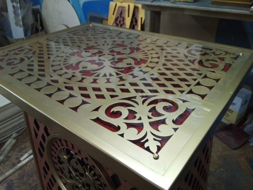 طرح میز باز کار - openwork table - برای دستگاه CNC چوب و لیزر (سی ان سی)