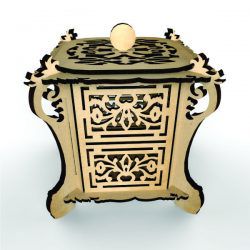 طرح جعبه اصلی برای برش لیزری - original box for laser cut ve - برای دستگاه CNC چوب و لیزر (سی ان سی)