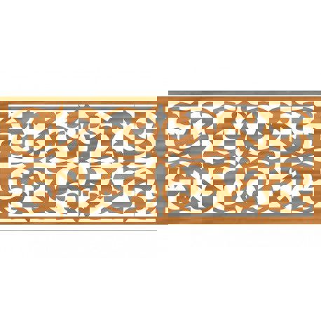 طرح نرده فولادی تزئینی الگوی دیوار طراحی - ornamental steel fence pattern wall design - برای دستگاه CNC چوب و لیزر (سی ان سی)