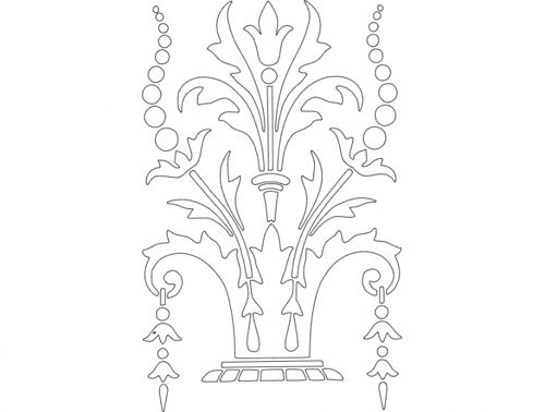 طرح طراحی تزئین - ornament design 2 - برای دستگاه CNC چوب و لیزر (سی ان سی)