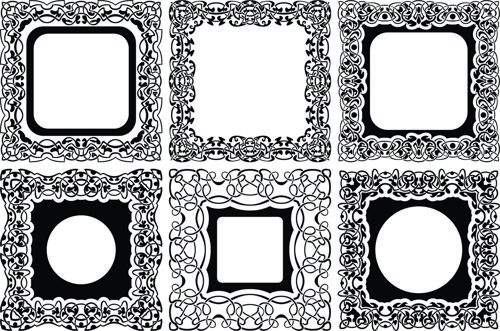 طرح‌های شابلون گل زینتی مجموعه برای برش لیزری - ornament floral stencil designs set for laser cut ve - برای دستگاه CNC چوب و لیزر (سی ان سی)