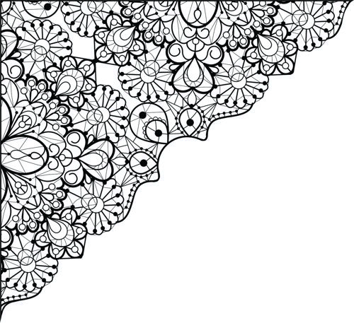 طرح گل تزئینی شابلون - ornament floral stencil - برای دستگاه CNC چوب و لیزر (سی ان سی)