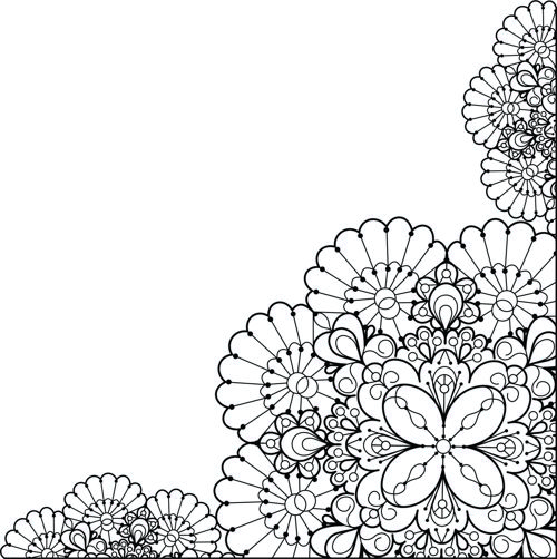 طرح الگوی شابلون گلدار تزئینی برای برش لیزری - ornament floral stencil pattern for laser cut ve - برای دستگاه CNC چوب و لیزر (سی ان سی)