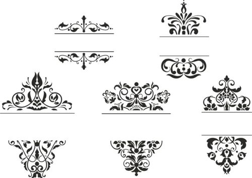 طرح قاب تزئینی مجموعه برای برش لیزری - ornament frames set for laser cut ve - برای دستگاه CNC چوب و لیزر (سی ان سی)