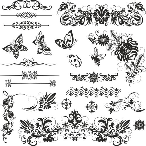 طرح زیور آلات nsect set for laser cut - ornaments nsect set for laser cutting ve - برای دستگاه CNC چوب و لیزر (سی ان سی)