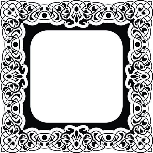 طرح الگوی استنسیل تزئینی برای برش لیزری - ornament stencil pattern for laser cut ve - برای دستگاه CNC چوب و لیزر (سی ان سی)