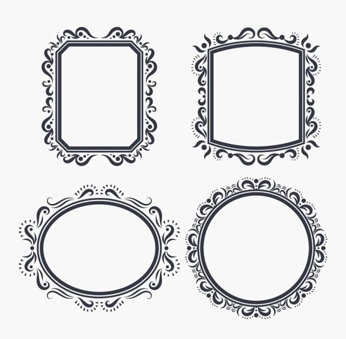 طرح قاب تزئینی وکتورهای - ornate frame vectors - برای دستگاه CNC چوب و لیزر (سی ان سی)