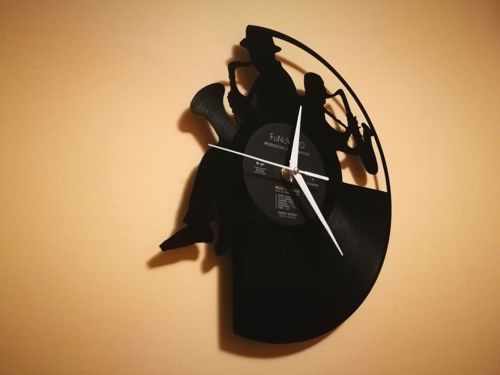 طرح ساعت وینیل بلوز جاز ساعت آلبوم - orologio vinile blues jazz clock - برای دستگاه CNC چوب و لیزر (سی ان سی)