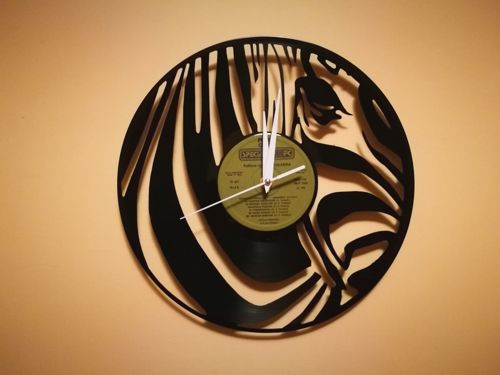 طرح ساعت وینیل گورخر - orologio vinile zebra - برای دستگاه CNC چوب و لیزر (سی ان سی)