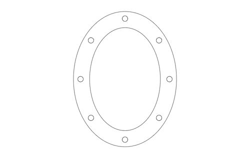 طرح الگوی بیضی - oval pattern - برای دستگاه CNC چوب و لیزر (سی ان سی)