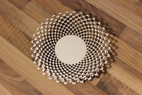 طرح کاسه همپوشانی - overlap bowl ve - برای دستگاه CNC چوب و لیزر (سی ان سی)