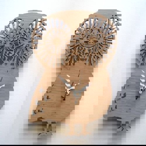 طرح ساعت جغد cnc برش لیزر - owl clock cnc laser cutting ve - برای دستگاه CNC چوب و لیزر (سی ان سی)