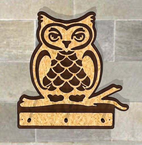 طرح آویز جغد برای برش لیزری - owl hanger for laser cut ve - برای دستگاه CNC چوب و لیزر (سی ان سی)