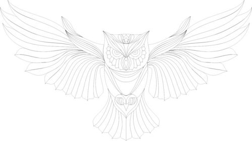 طرح جغد تزئینی برای برش لیزری - owl ornament for laser cut ve - برای دستگاه CNC چوب و لیزر (سی ان سی)