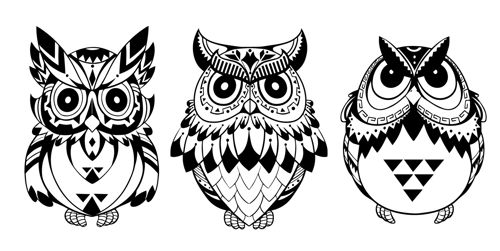 طرح جغدها برای برش لیزری - owls for laser cut ve - برای دستگاه CNC چوب و لیزر (سی ان سی)