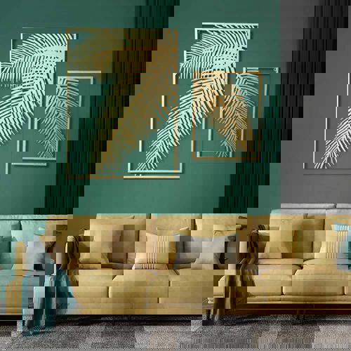 طرح دکور دیواری برگ نخل برای برش لیزری - palm leaf wall decor for laser cutting ve - برای دستگاه CNC چوب و لیزر (سی ان سی)