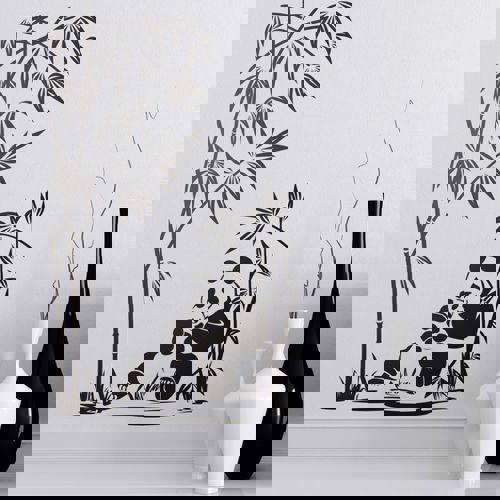 طرح پانداها دیوار دکوراسیون دیواری هنری برای برش لیزر - pandas wall decor wall art for laser cutting ve - برای دستگاه CNC چوب و لیزر (سی ان سی)