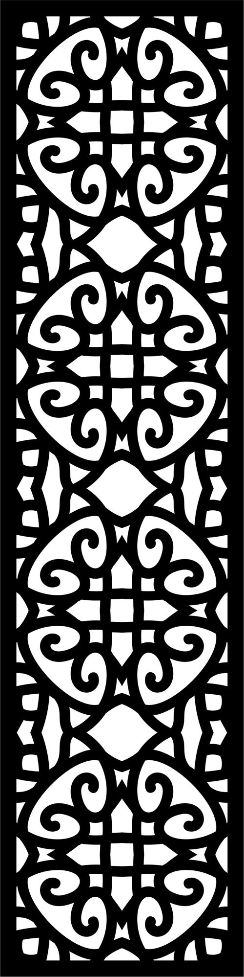 طرح الگوی جداکننده اتاق با طرح گلدار شابلون طرح برای برش لیزر - panel floral lattice stencil room divider pattern for laser cut ve - برای دستگاه CNC چوب و لیزر (سی ان سی)